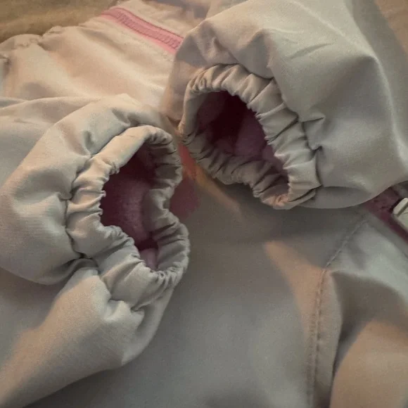 Nike rip stop hooded rain jacket girls child size 4-5 Full zipper fleece lined - Picture 4 of 10